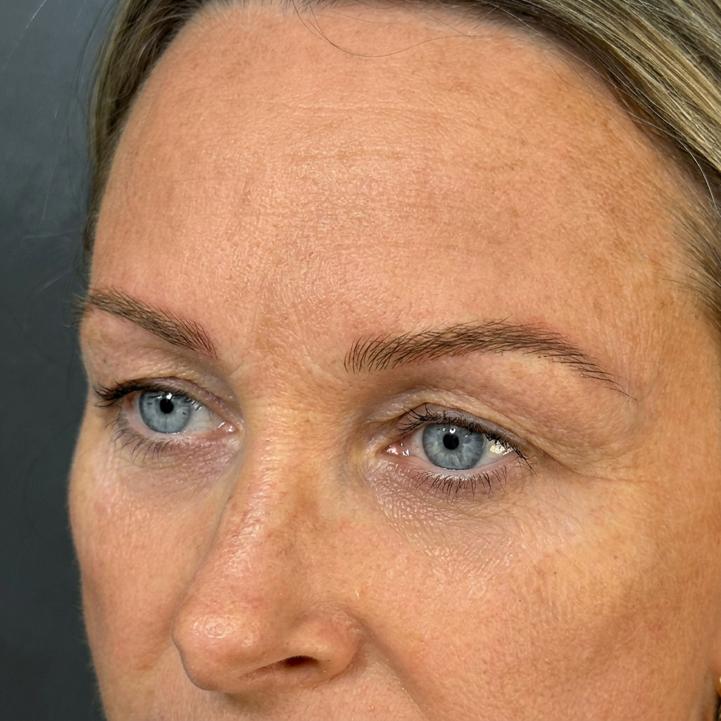 Forma assottigliata negli anni: confronto prima e dopo del trucco permanente sopracciglia